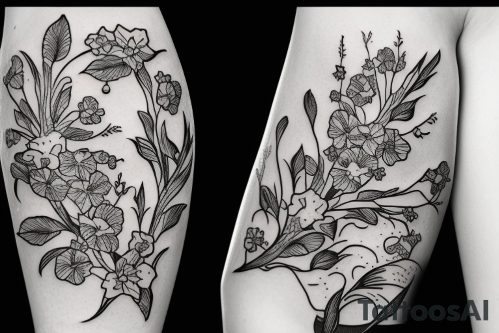 blossom of a larkspur tattoo idea