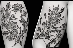 blossom of a larkspur tattoo idea
