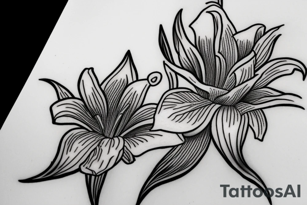blossom of a lilly of a valley tattoo idea