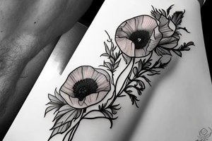 blossom of a poppy tattoo idea