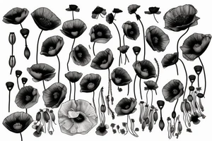 blossom of a poppy tattoo idea