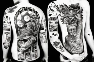 Astronaut with his soul separated from his body tattoo idea