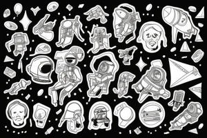 Astronaut with his soul separated from his body tattoo idea