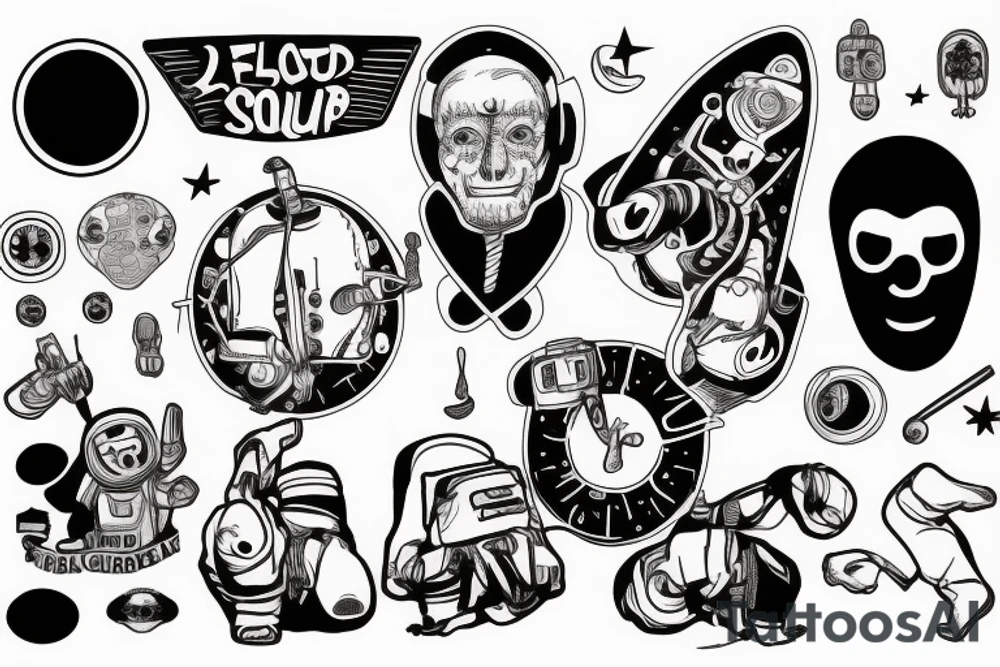 Astronaut with his soul separated from his body tattoo idea Astronaut with his soul separated from his body tattoo idea