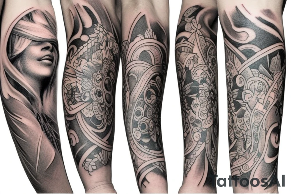 left arm sleeve tattoo idea