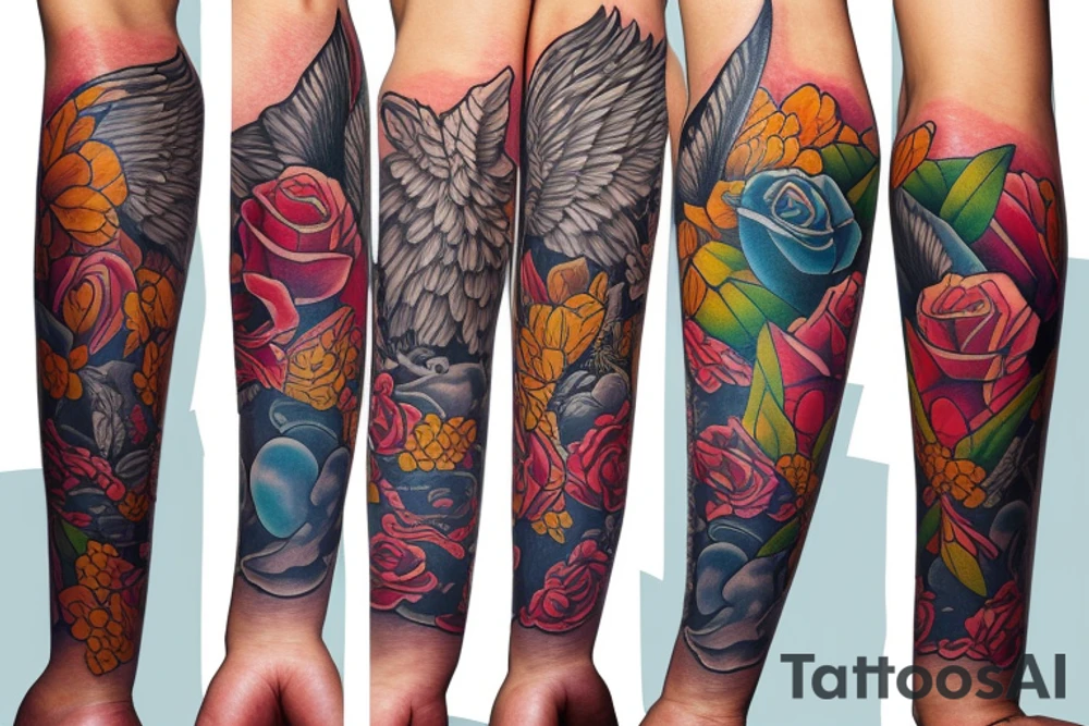 left arm sleeve tattoo idea