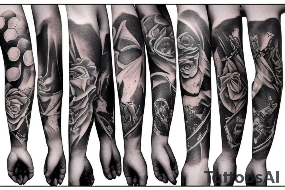 left arm sleeve tattoo idea