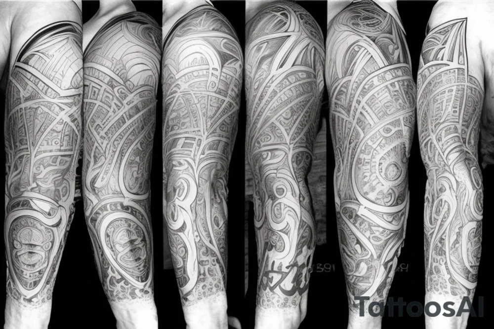 left arm sleeve tattoo idea