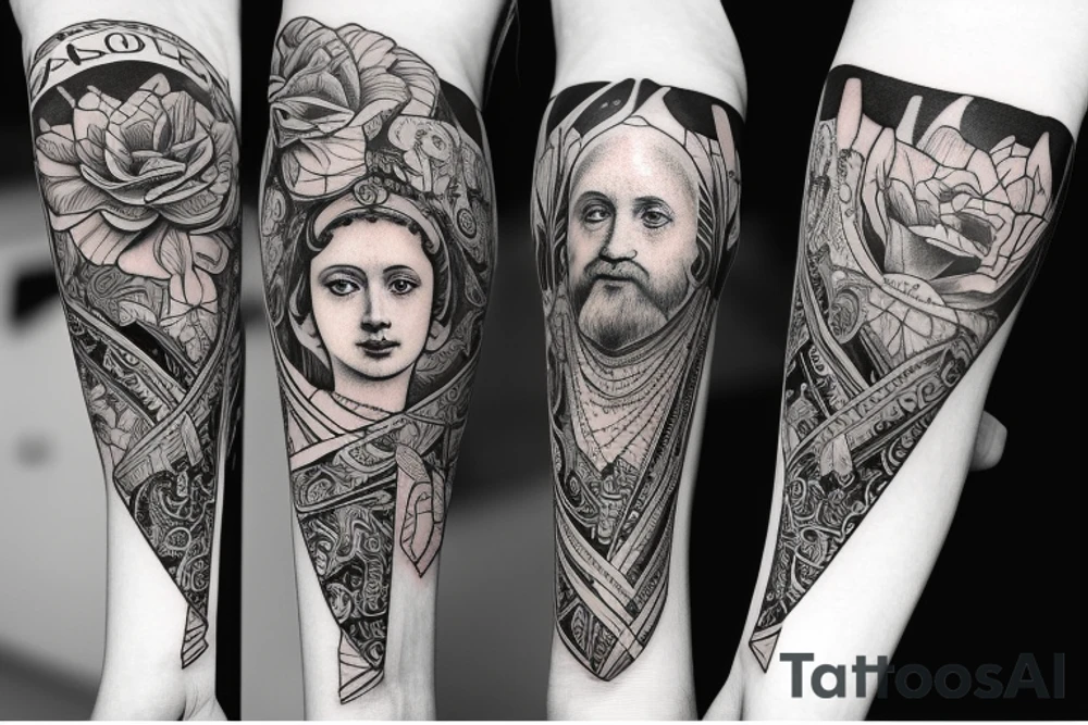 left arm sleeve tattoo idea