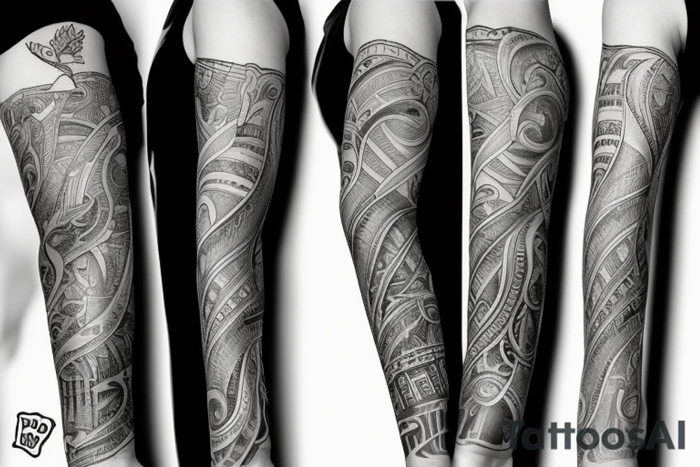 left arm sleeve tattoo idea