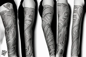 left arm sleeve tattoo idea