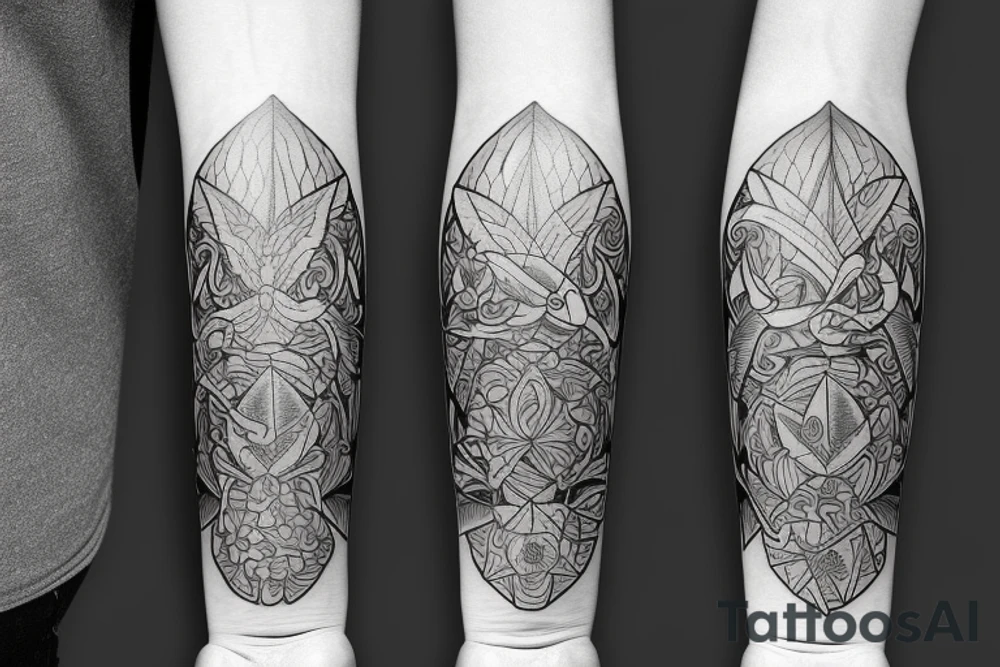 left arm sleeve canada east to west tattoo idea