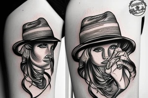 shrimp in a cowboy hat tattoo idea