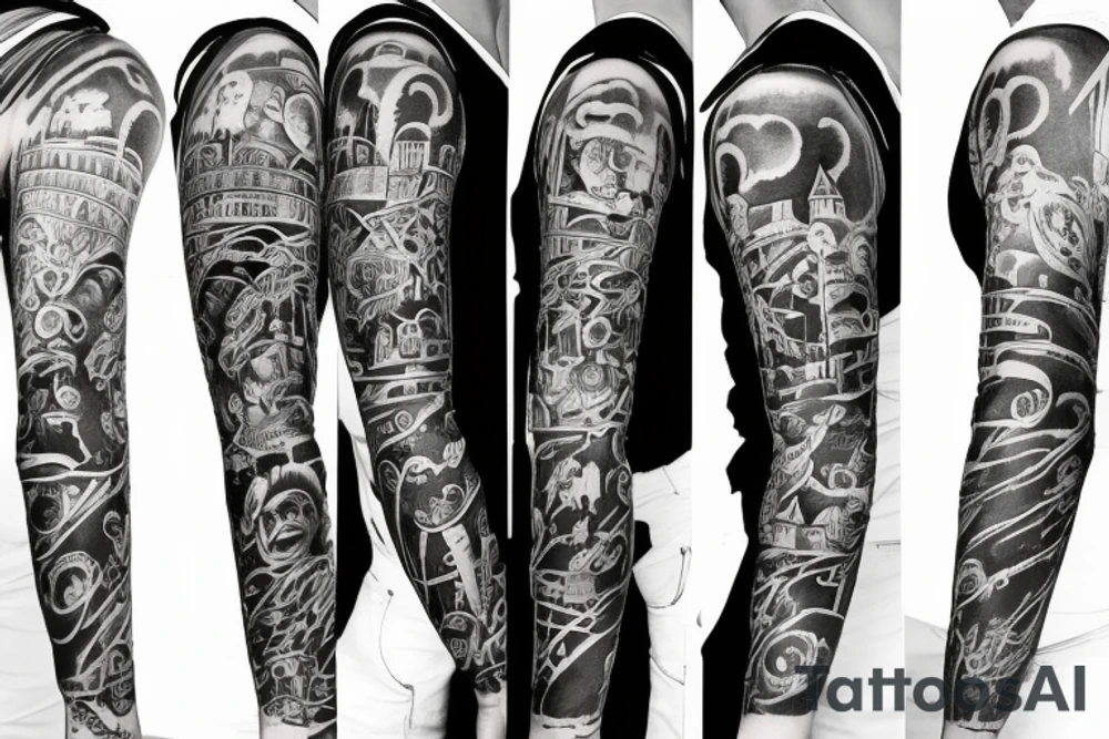 sleeve montreal city tattoo idea