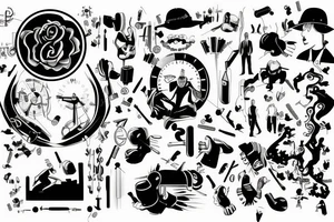 Success, wealth, hard work, patience, detication  and health in a diagram tattoo idea