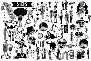 Success, wealth, hard work, patience, detication  and health in a diagram tattoo idea