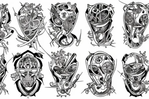 Success, wealth, hard work, patience, detication  and health in a diagram tattoo idea