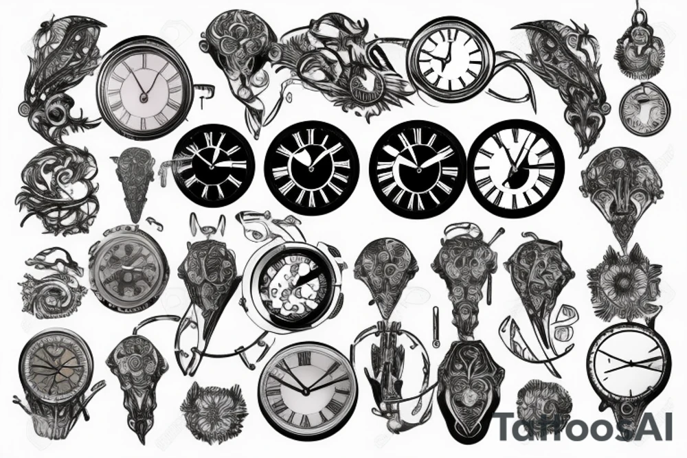 Diagram of time and wealth tattoo idea