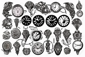 Diagram of time and wealth tattoo idea