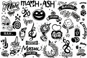 "Mamsh" Create Design Using this name tattoo idea