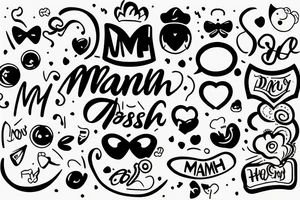 "Mamsh" Create Design Using this name tattoo idea