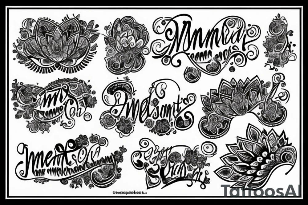 "UmeshMamata" Create Design Using this name tattoo idea