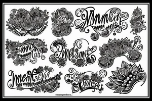 "UmeshMamata" Create Design Using this name tattoo idea