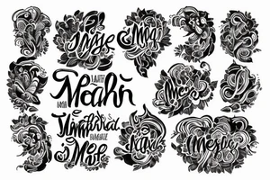 "UmeshMamata" Name tattoo tattoo idea