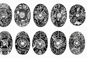 Wheel of time with tennis tattoo idea