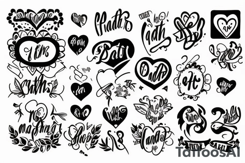 Father and daughter love tattoo idea
