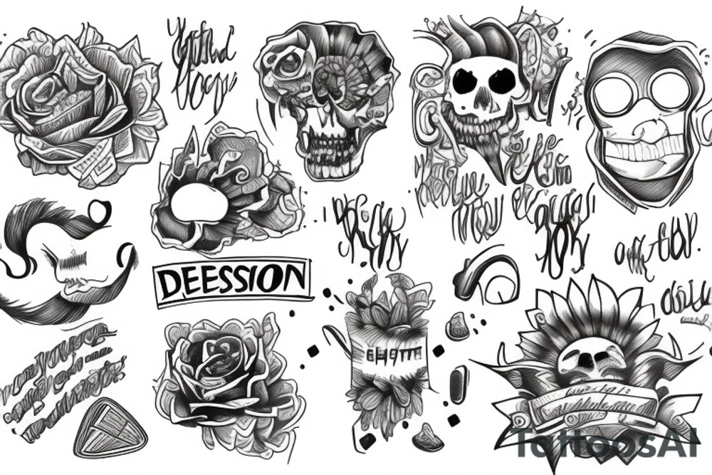 depression, anxiety, adhd tattoo idea