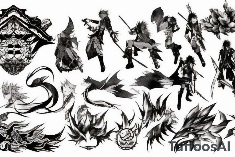 final fantasy scene tattoo idea