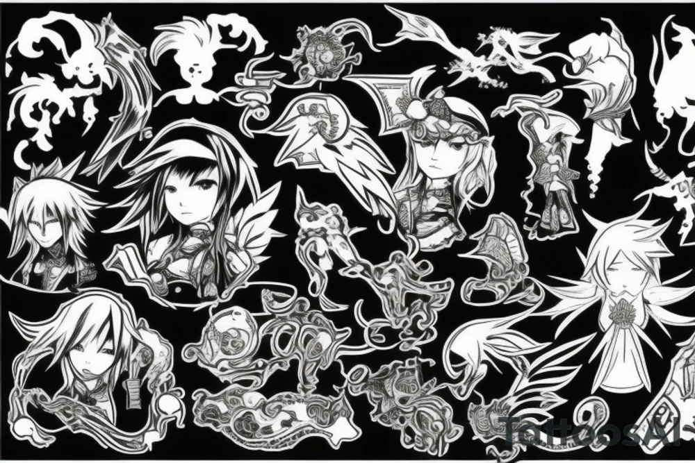 final fantasy scene tattoo idea