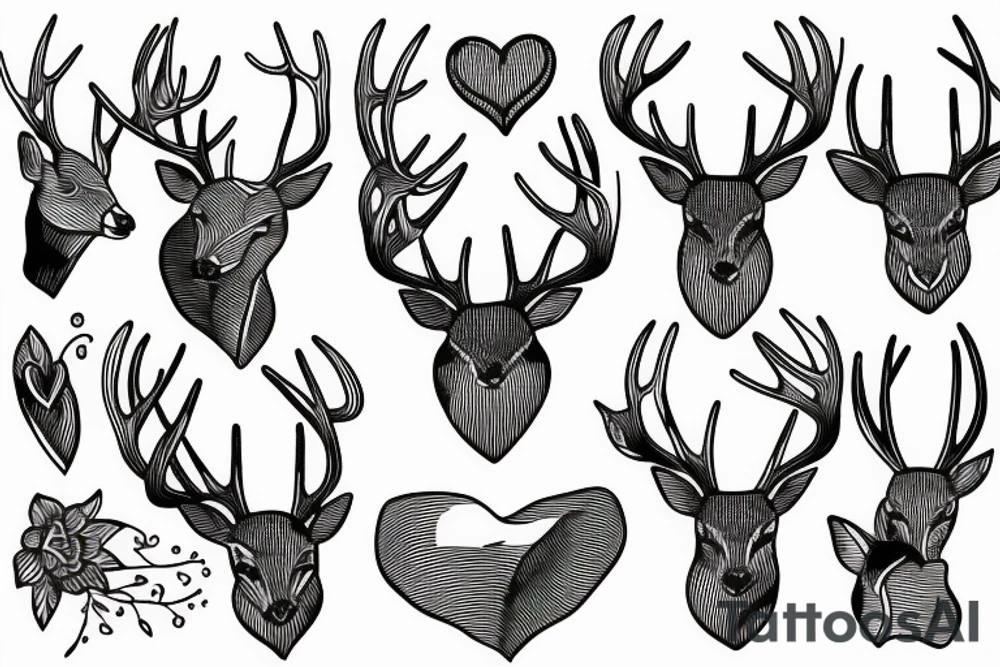 Deer heart tattoo idea