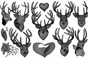 Deer heart tattoo idea