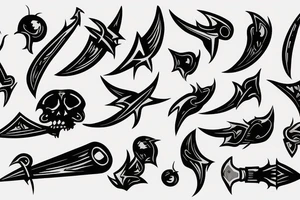 edgy dagger tattoo idea