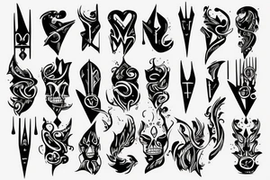 edgy dagger tattoo idea