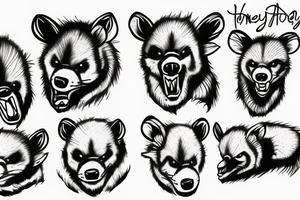Angry honey badger tattoo idea