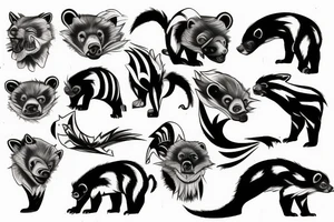 Angry honey badger tattoo idea