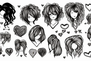 a heart with few missing peaces fyling out with wigs but is chained tattoo idea