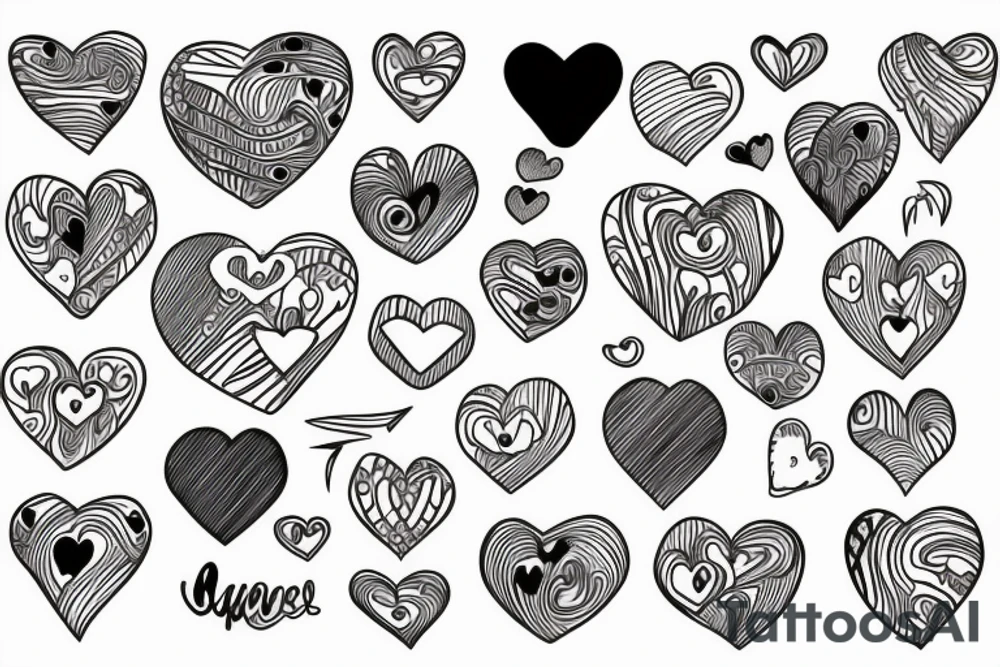 a heart with missing peaces tattoo idea