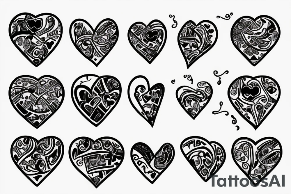 a heart with missing peaces tattoo idea