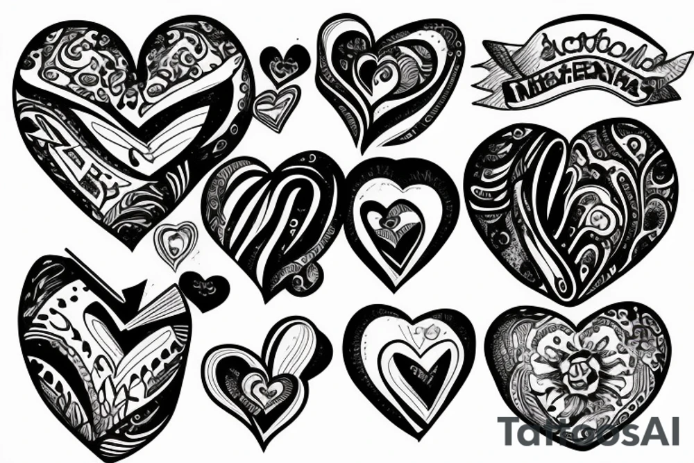 heart with missing peaces tattoo idea