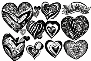 heart with missing peaces tattoo idea