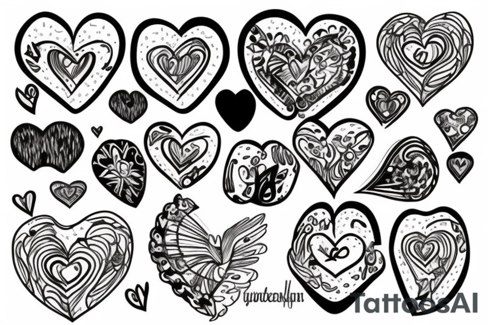 heart with missing peaces tattoo idea