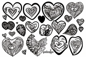 heart with missing peaces tattoo idea