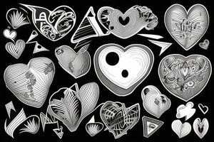 heart with missing peaces tattoo idea