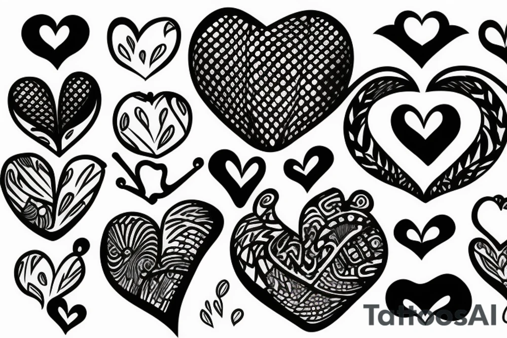 heart with missing peaces tattoo idea