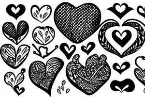 heart with missing peaces tattoo idea