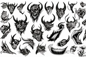 detailed devil tattoo idea